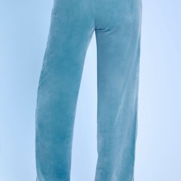 NEW! ANGEL HELLO KITTY FOREVER 21 Velvet Blue Sweatpants Size S DISCONTINUED Bow - Picture 6 of 12